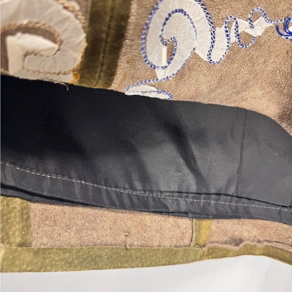 Vintage,  Sz 4, custom, olive green genuine Suede Leather suit with Embroidery. - Picture 5 of 15